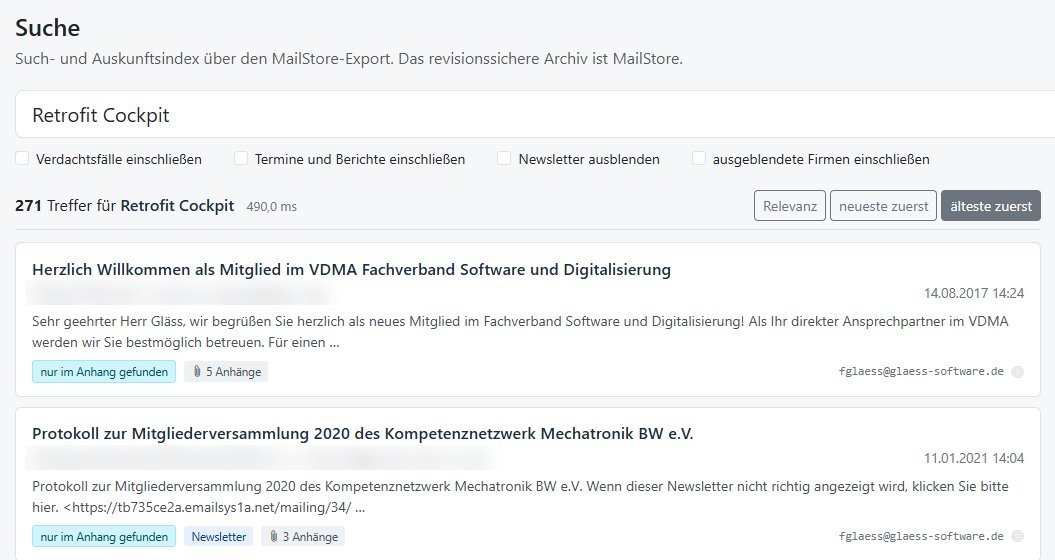 Suchergebnis im GLAESS MailArchiv